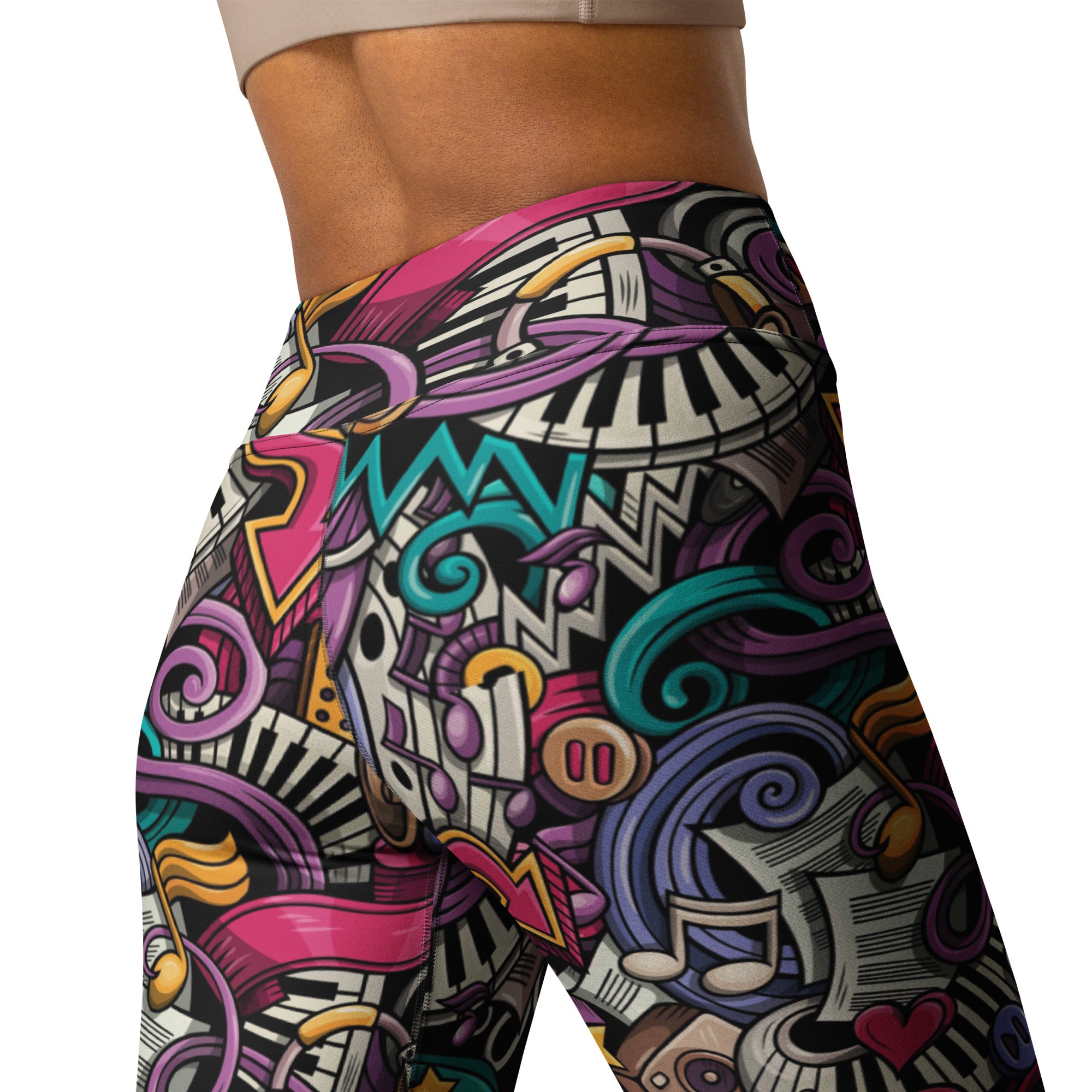Grunge Rock n Roll Yoga Leggings